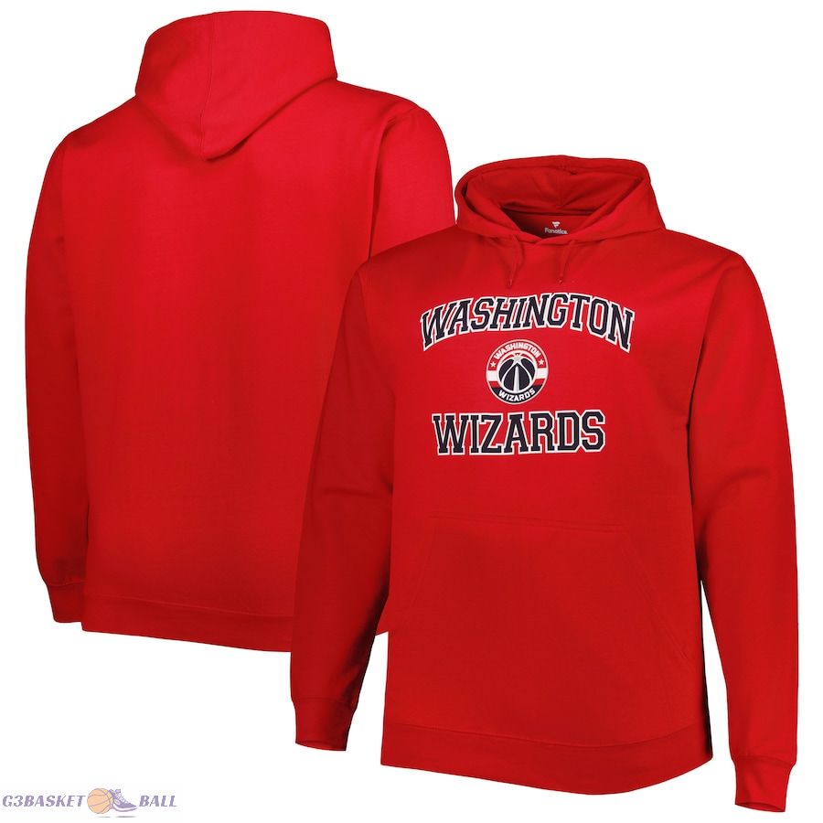 Men's Washington Wizards Red Big & Tall Heart & Soul Pullover Hoodie