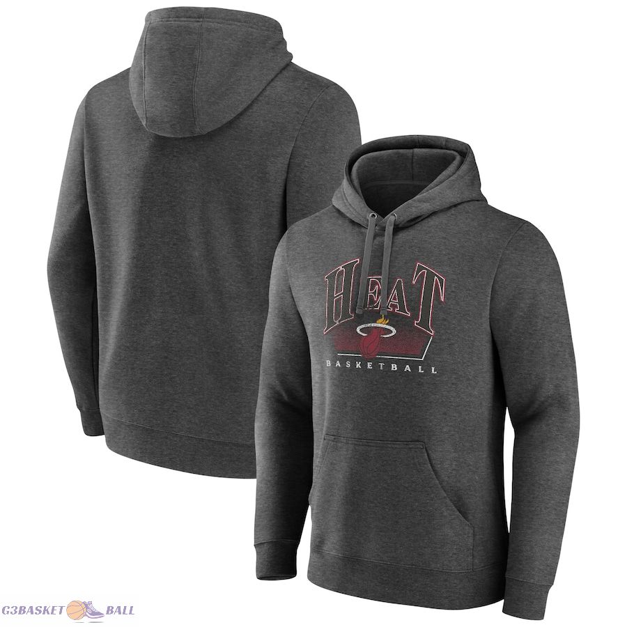 Men's Miami Heat Charcoal Selection Pullover Hoodie