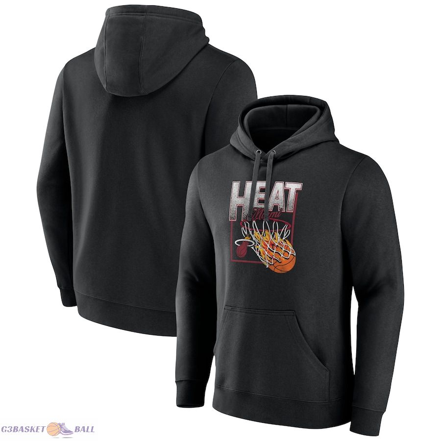 Men's Miami Heat Black Alley Oop Pullover Hoodie