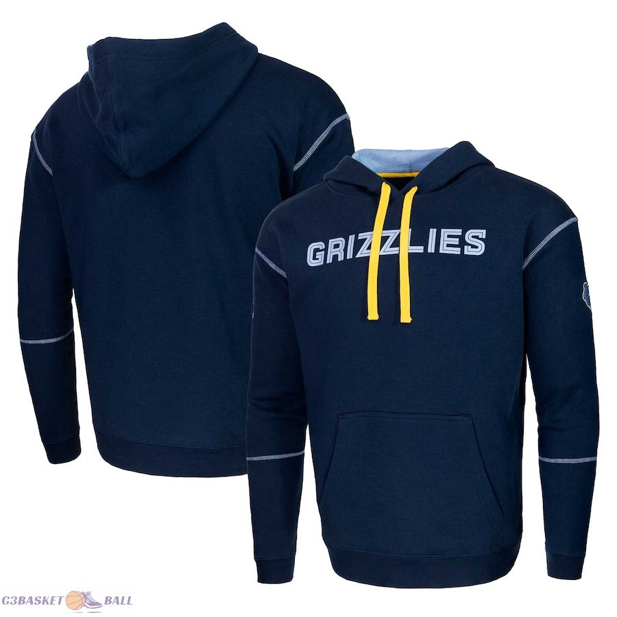 Unisex Stadium Essentials Memphis Grizzlies Navy Monument Pullover Hoodie