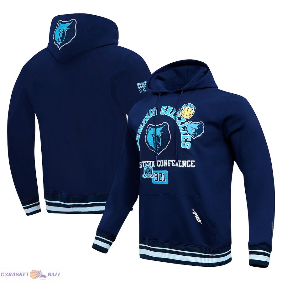 Men's Memphis Grizzlies Pro Standard Navy Area Code Pullover Hoodie