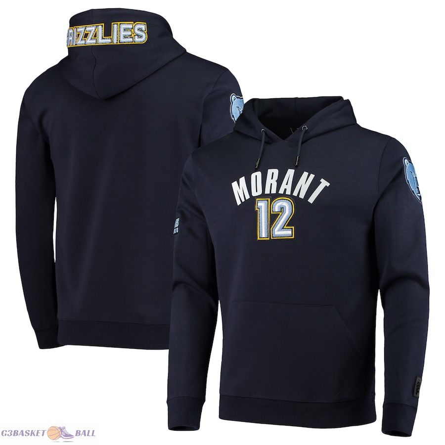 Men's Memphis Grizzlies Ja Morant Pro Standard Navy Player Pullover Hoodie