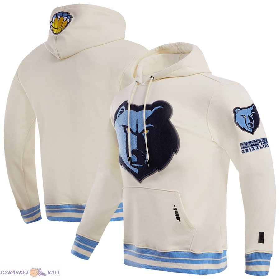 Men's Memphis Grizzlies Pro Standard Cream Retro Classic Pullover Hoodie