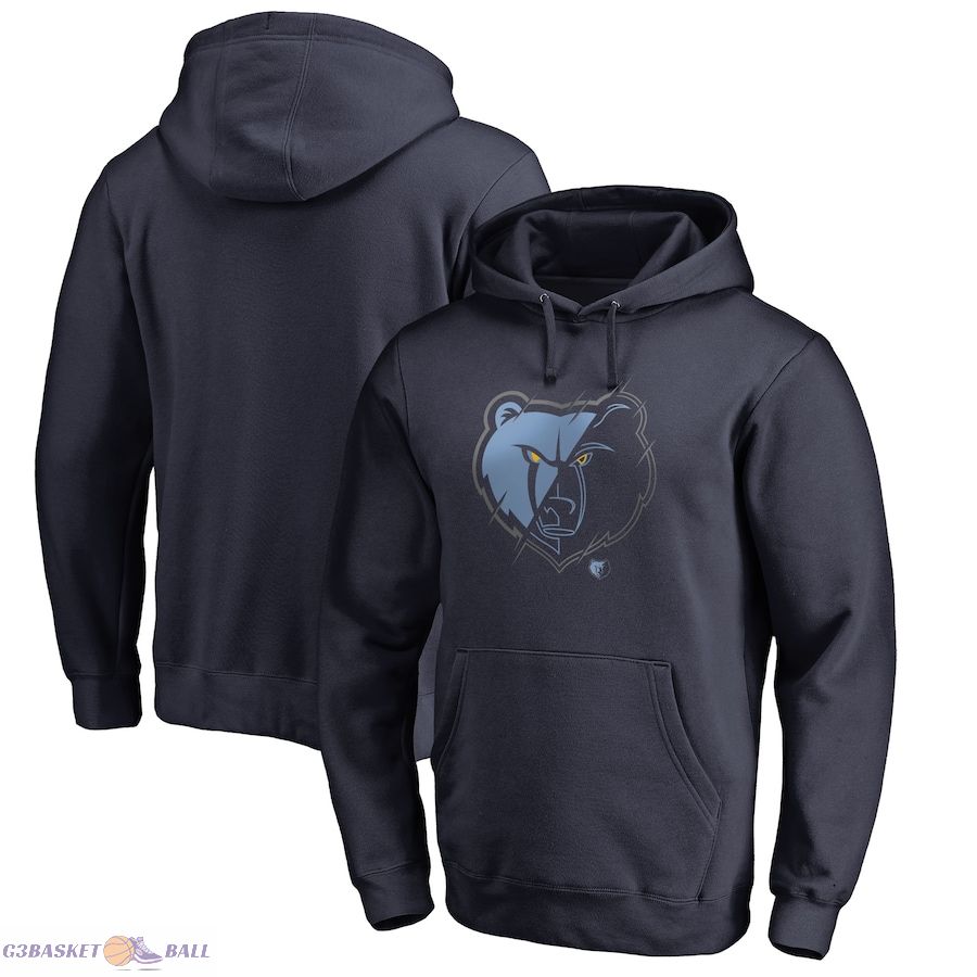 Men's Memphis Grizzlies Navy X-Ray Pullover Hoodie