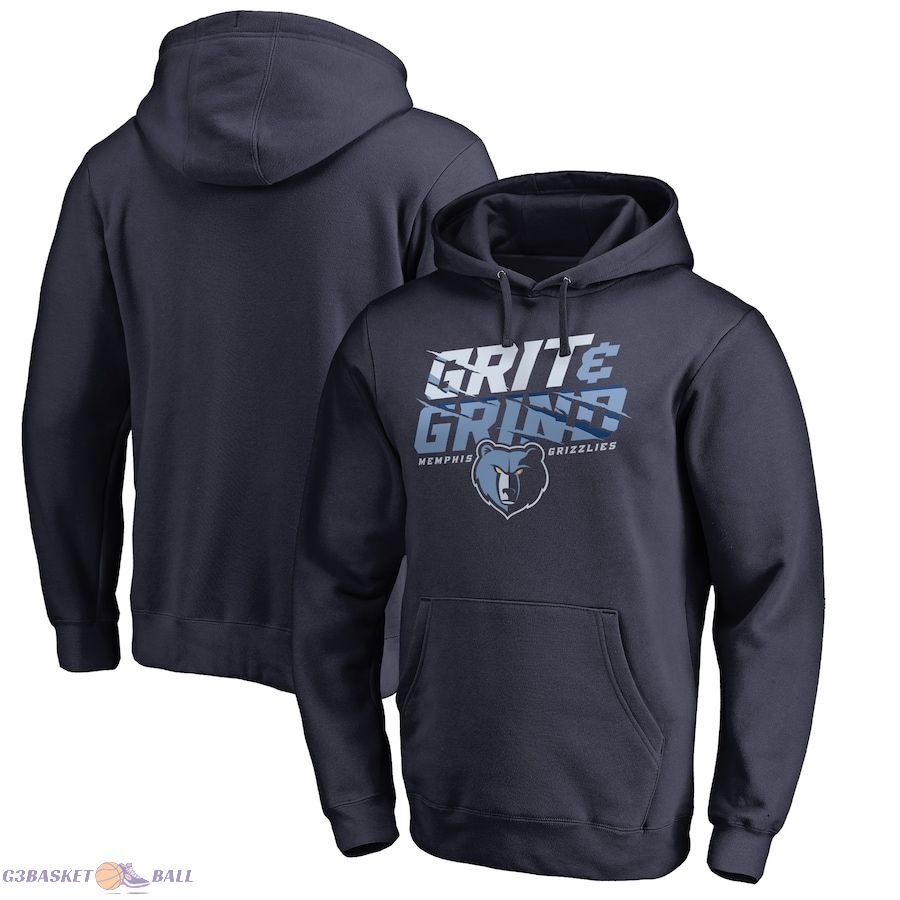 Men's Memphis Grizzlies Navy Grit and Grind Hometown Collection Pullover Hoodie