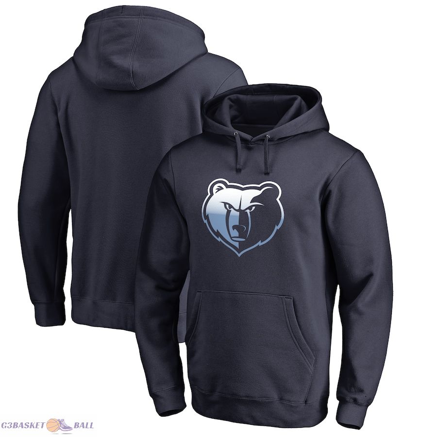 Men's Memphis Grizzlies Navy Gradient Logo Pullover Hoodie