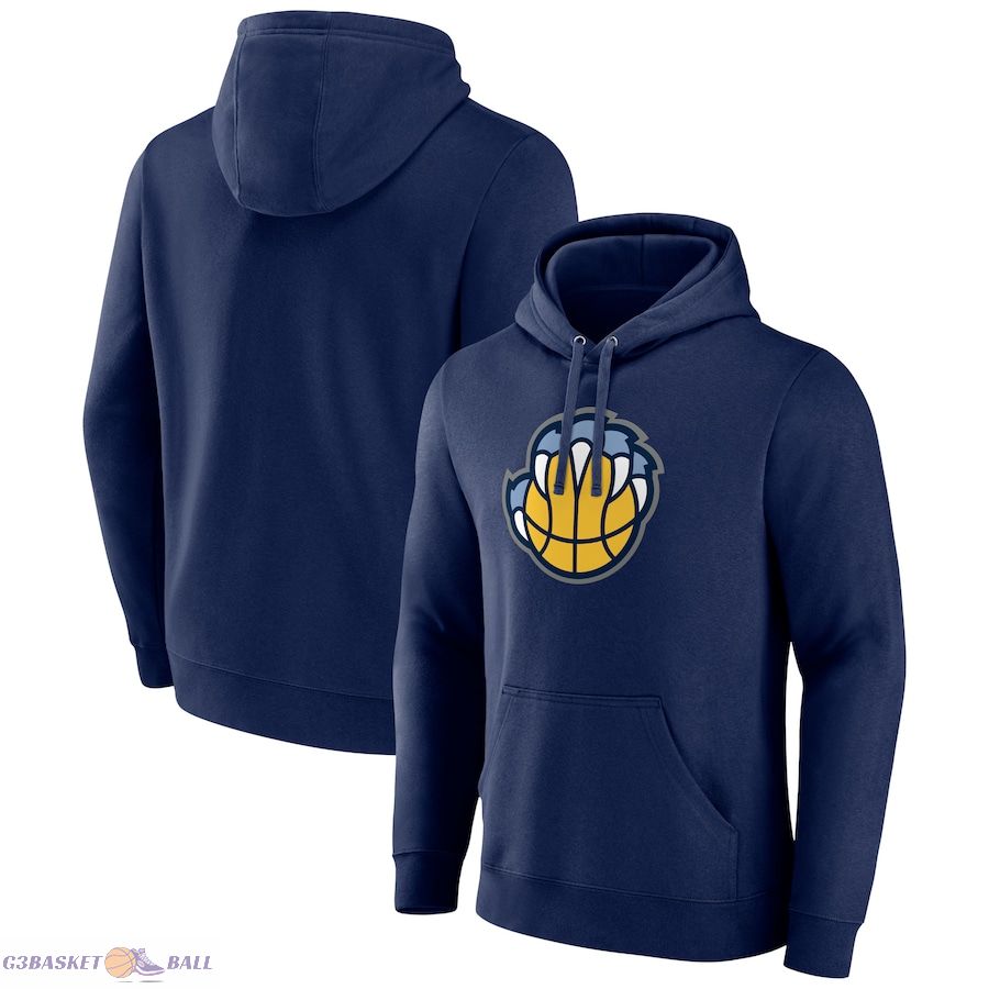 Men's Memphis Grizzlies Navy Alternate Logo Pullover Hoodie