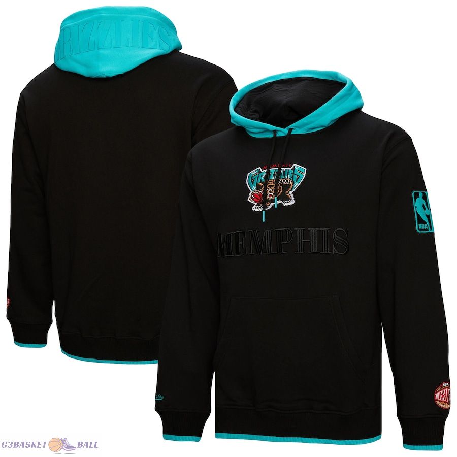 Men's Memphis Grizzlies Mitchell & Ness Black Hardwood Classics Team OG 3.0 Pullover Hoodie