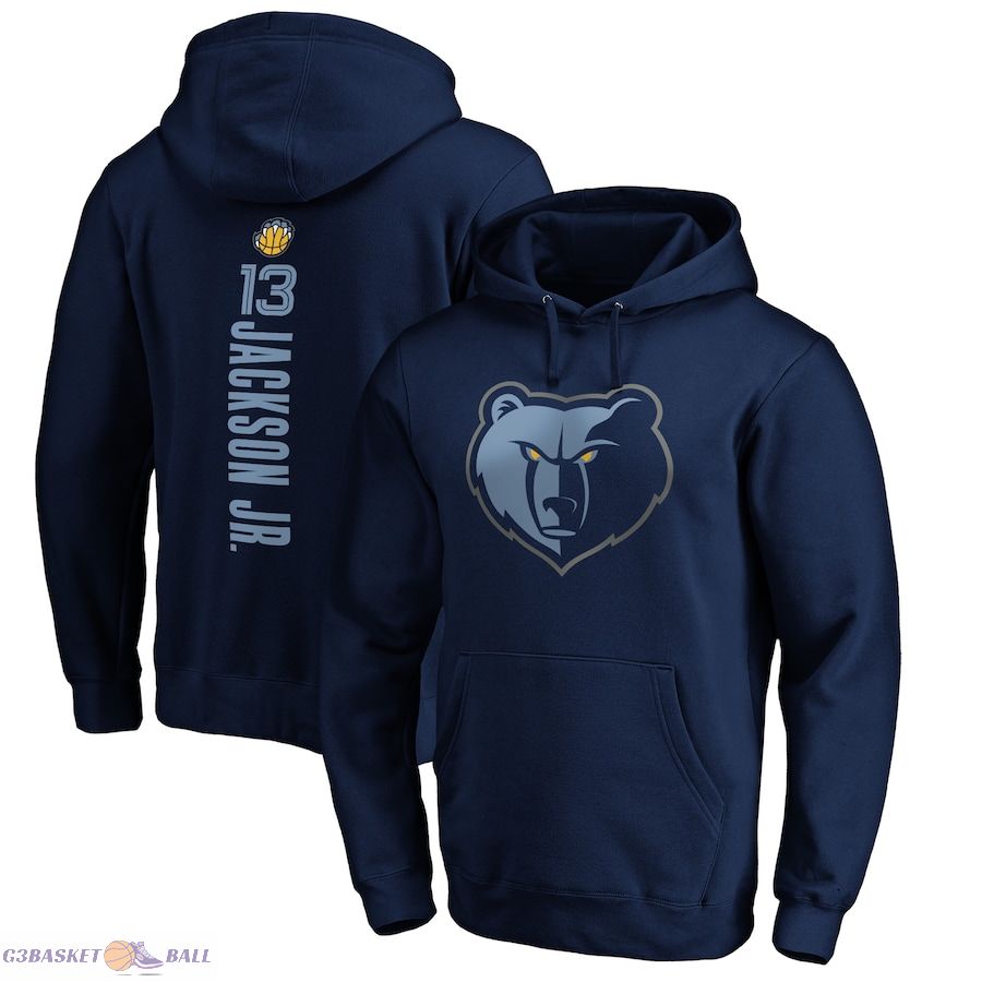 Men's Memphis Grizzlies Jaren Jackson Jr. Navy Playmaker Name & Number Pullover Hoodie