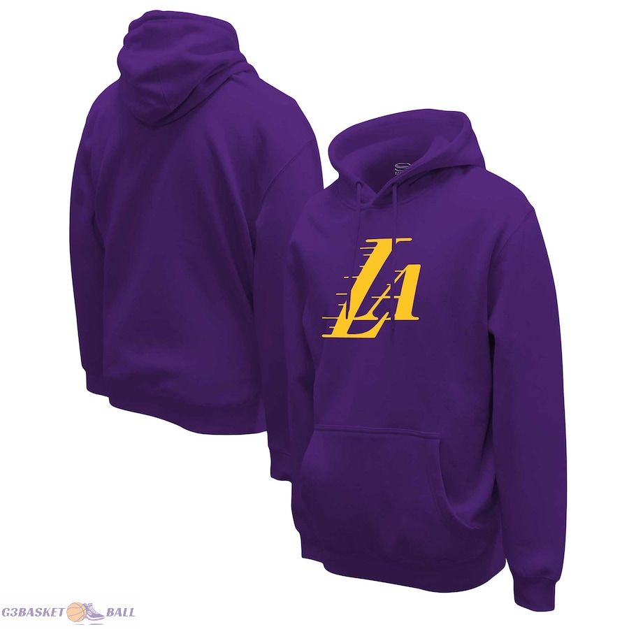 Unisex Los Angeles Lakers Stadium Essentials Purple Primary Logo Pullover Hoodie