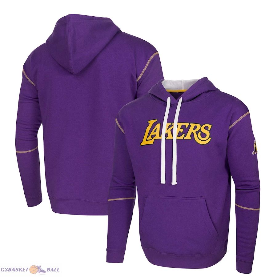 Unisex Stadium Essentials Los Angeles Lakers Purple Monument Pullover Hoodie