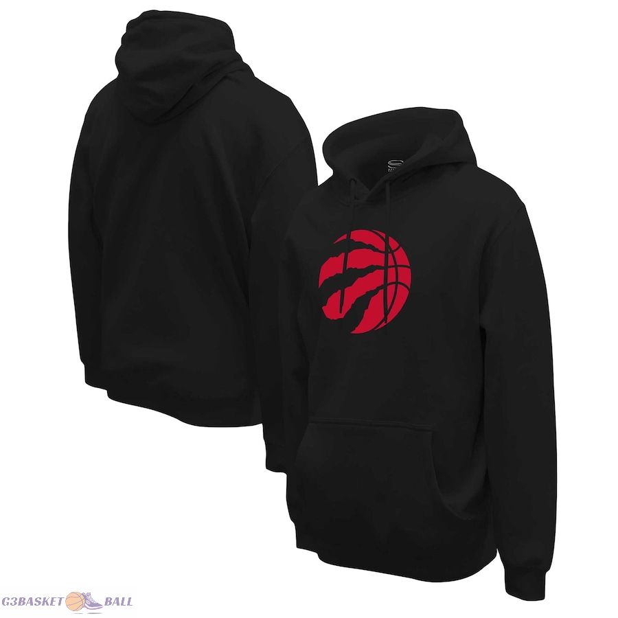 Unisex Toronto Raptors Stadium Essentials Black Primary Logo Pullover Hoodie