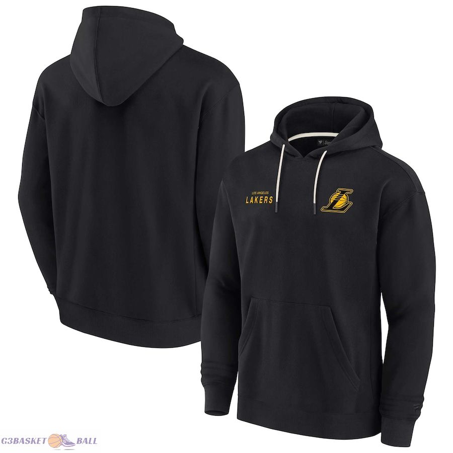 Unisex Los Angeles Lakers Fanatics Black Elements Super Soft Fleece Pullover Hoodie