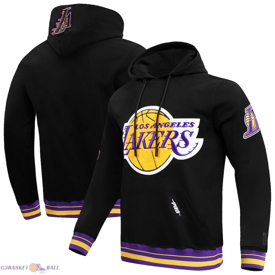 Men's Los Angeles Lakers Pro Standard Black Retro Classic Pullover Hoodie