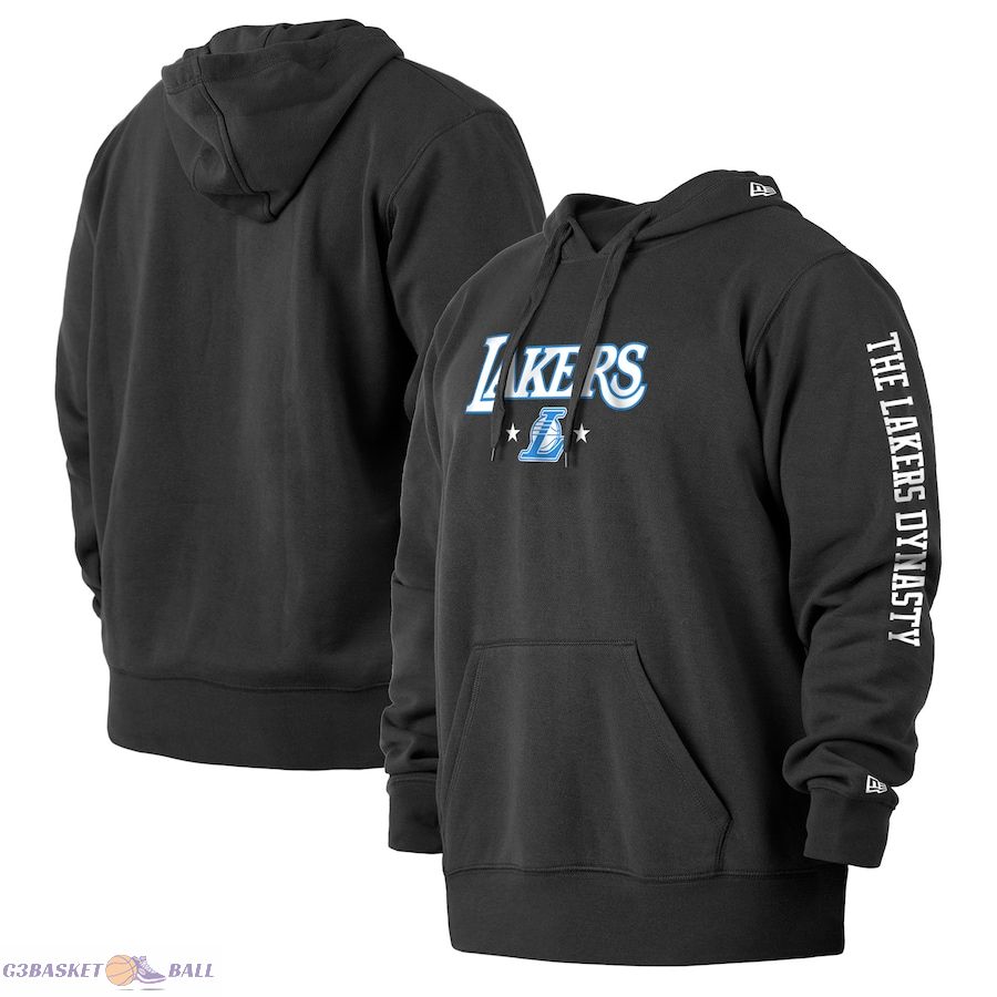 Men's Los Angeles Lakers New Era Black 2021/22 City Edition Big & Tall Pullover Hoodie