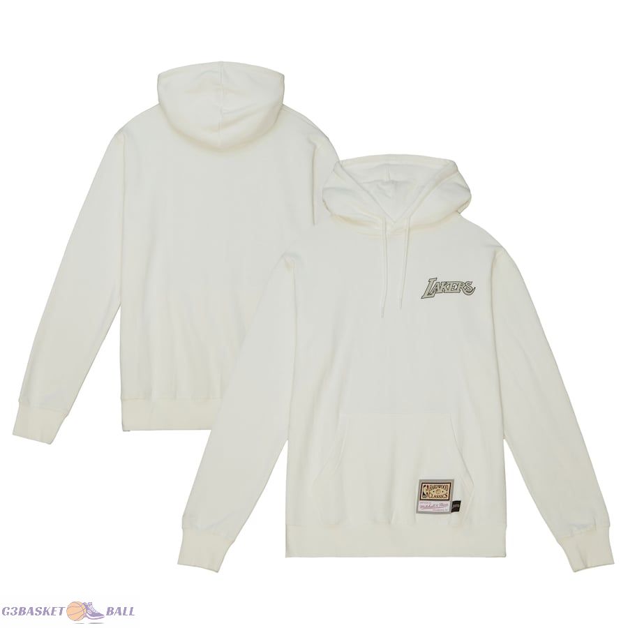 Men's Los Angeles Lakers Mitchell & Ness White Pullover Hoodie