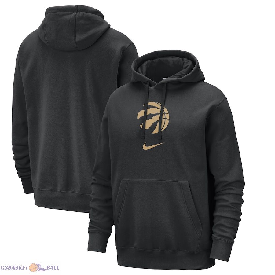 Men's Toronto Raptors Nike Black 2023/24 City Edition Essential Club Pullover Hoodie