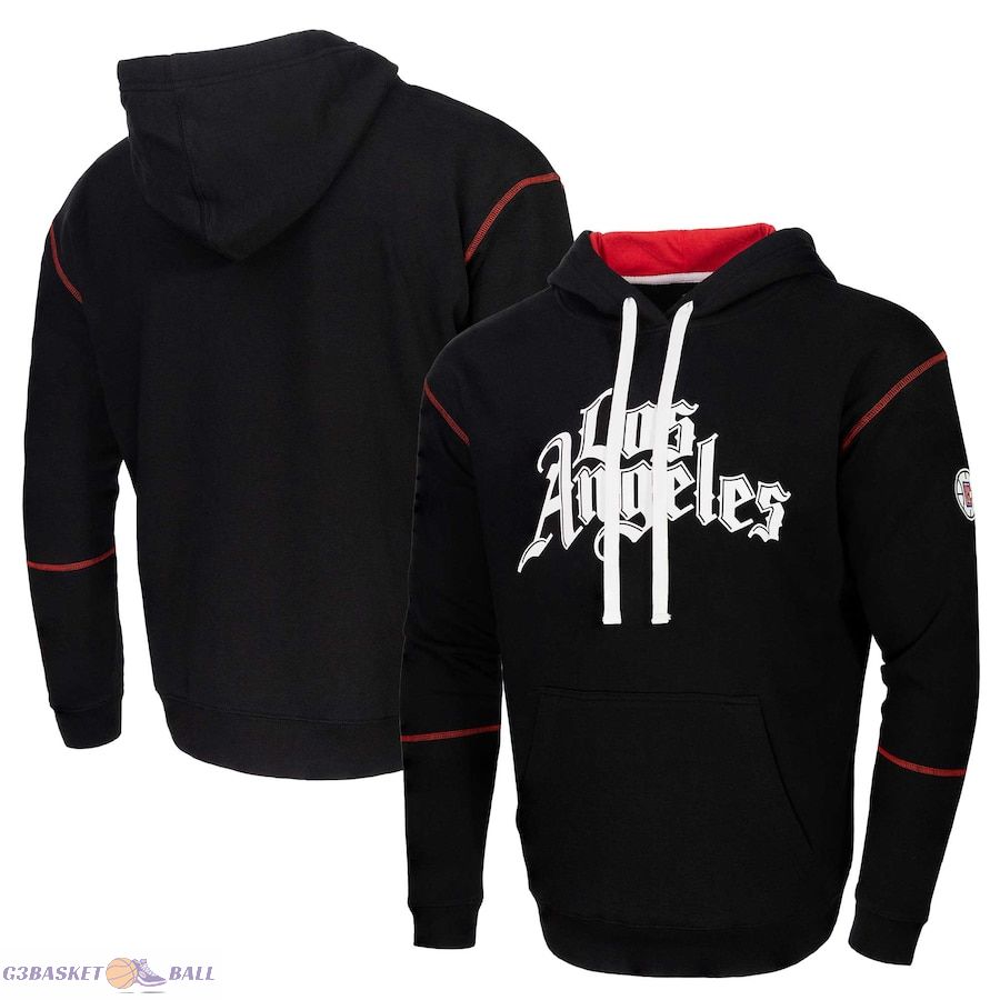 Unisex Stadium Essentials LA Clippers Black Monument Pullover Hoodie