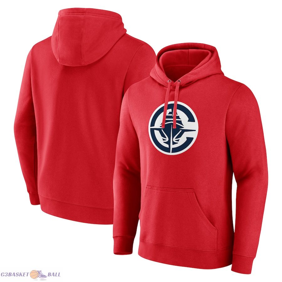 Men's LA Clippers Red Primary Logo Pullover Hoodie