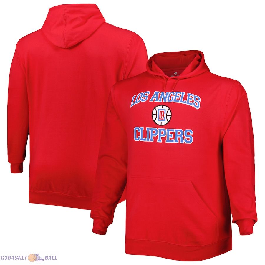 Men's LA Clippers Red Big & Tall Heart & Soul Pullover Hoodie