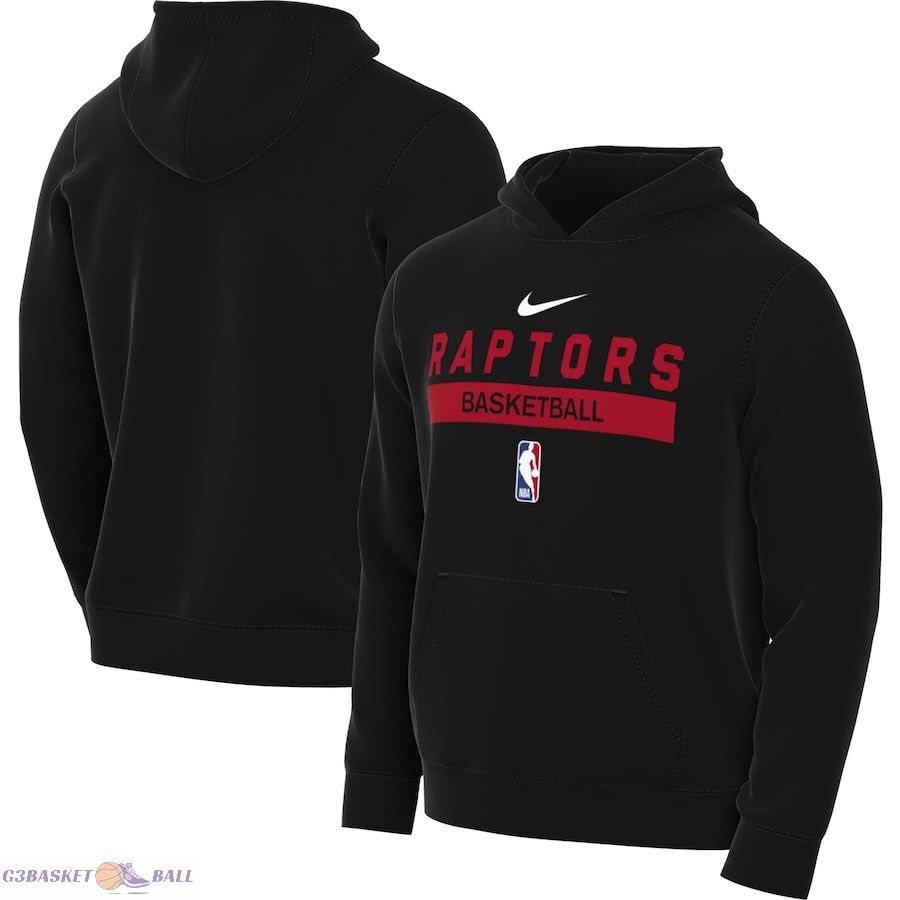 Men's Toronto Raptors Nike Black 2022/23 Spotlight On-Court Practice Performance Pullover Hoodie