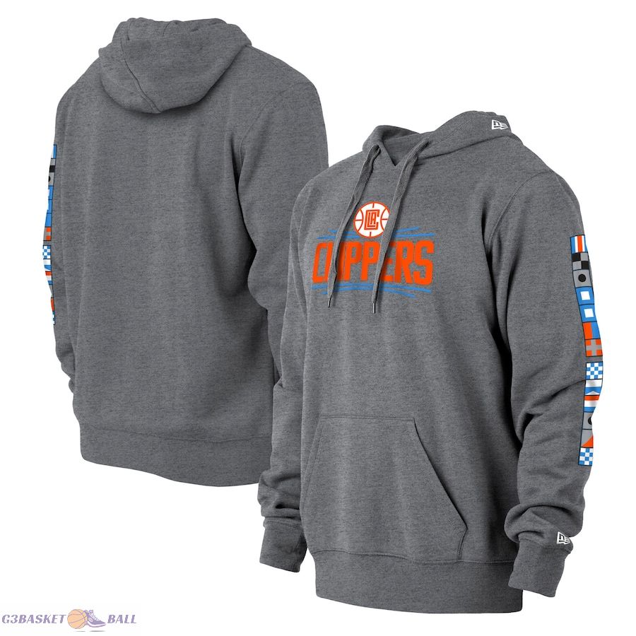 Men's LA Clippers New Era Gray 2021/22 City Edition Pullover Hoodie