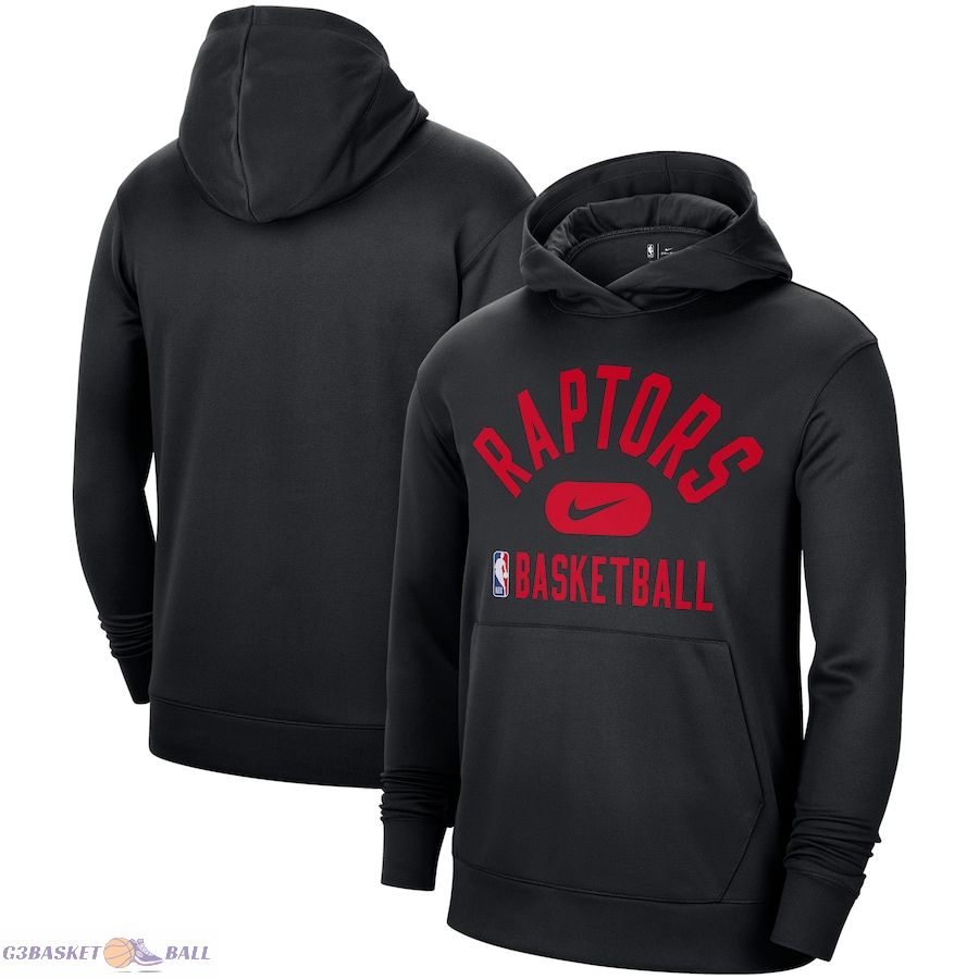 Men's Toronto Raptors Nike Black 2021-2022 Spotlight On Court Performance Practice Pullover Hoodie