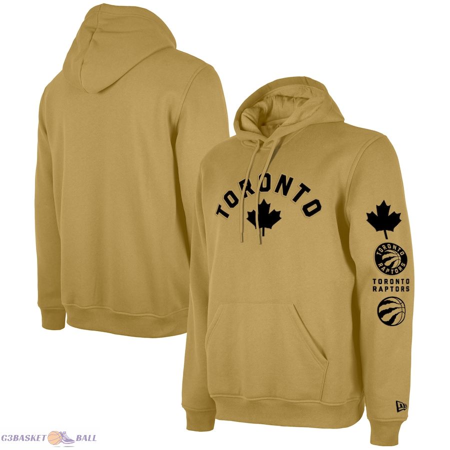 Men's Toronto Raptors New Era Tan Big & Tall 2023/24 City Edition Jersey Pullover Hoodie