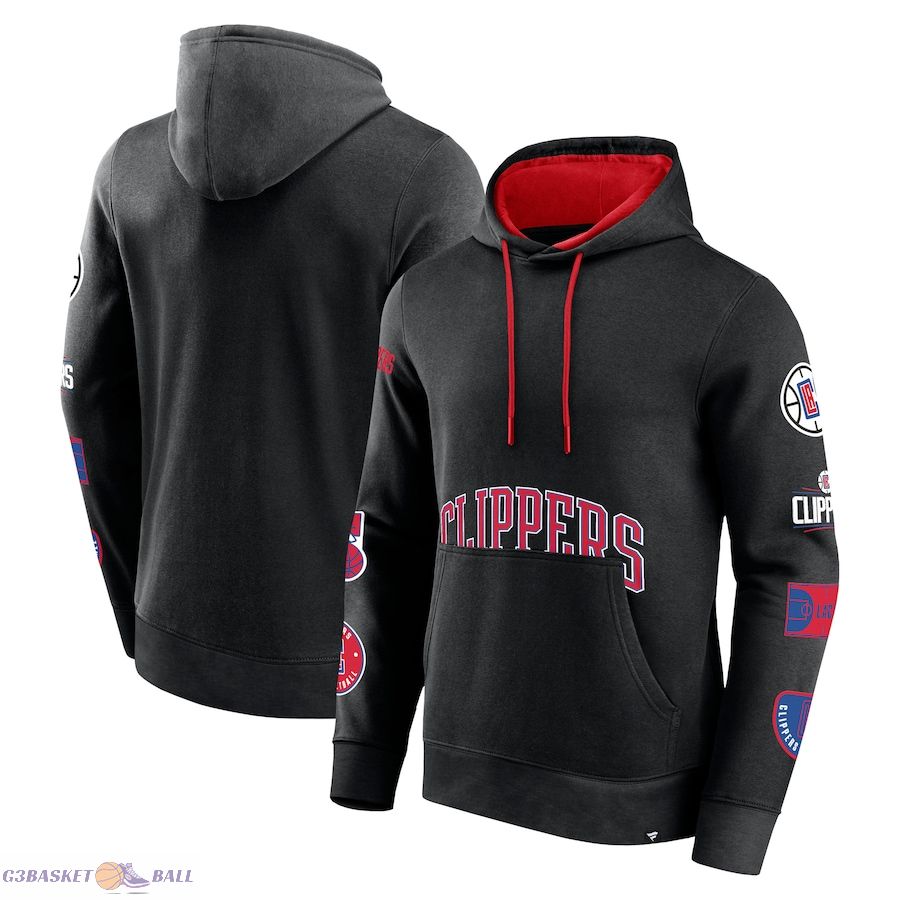 Men's LA Clippers Fanatics Black Home Court Pullover Hoodie