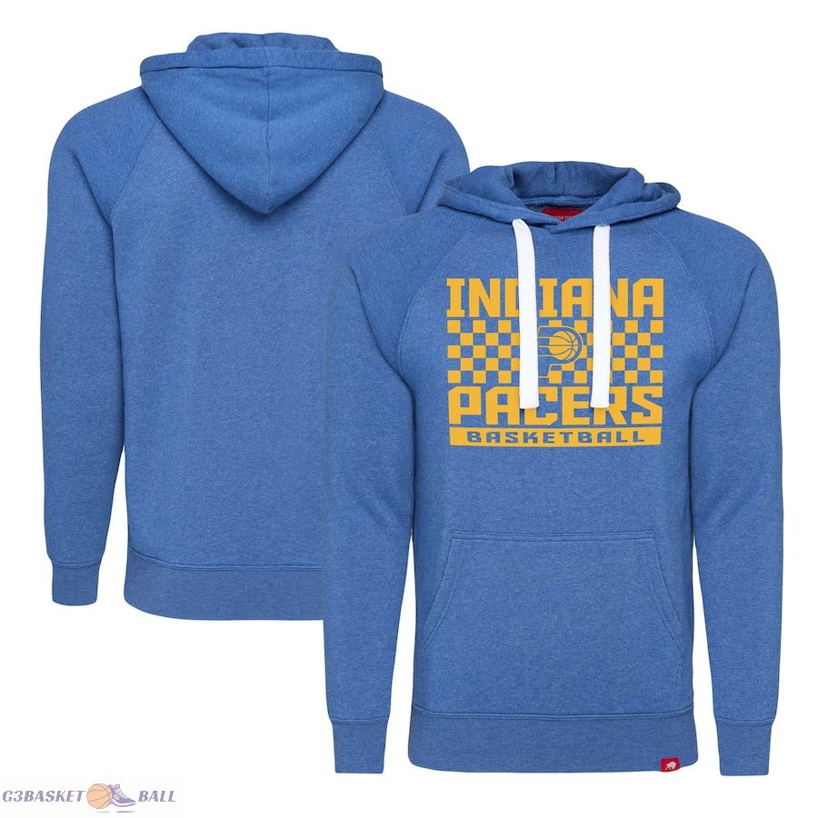 Unisex Indiana Pacers Sportiqe Royal Olsen Super Soft Tri-Blend Raglan Pullover Hoodie