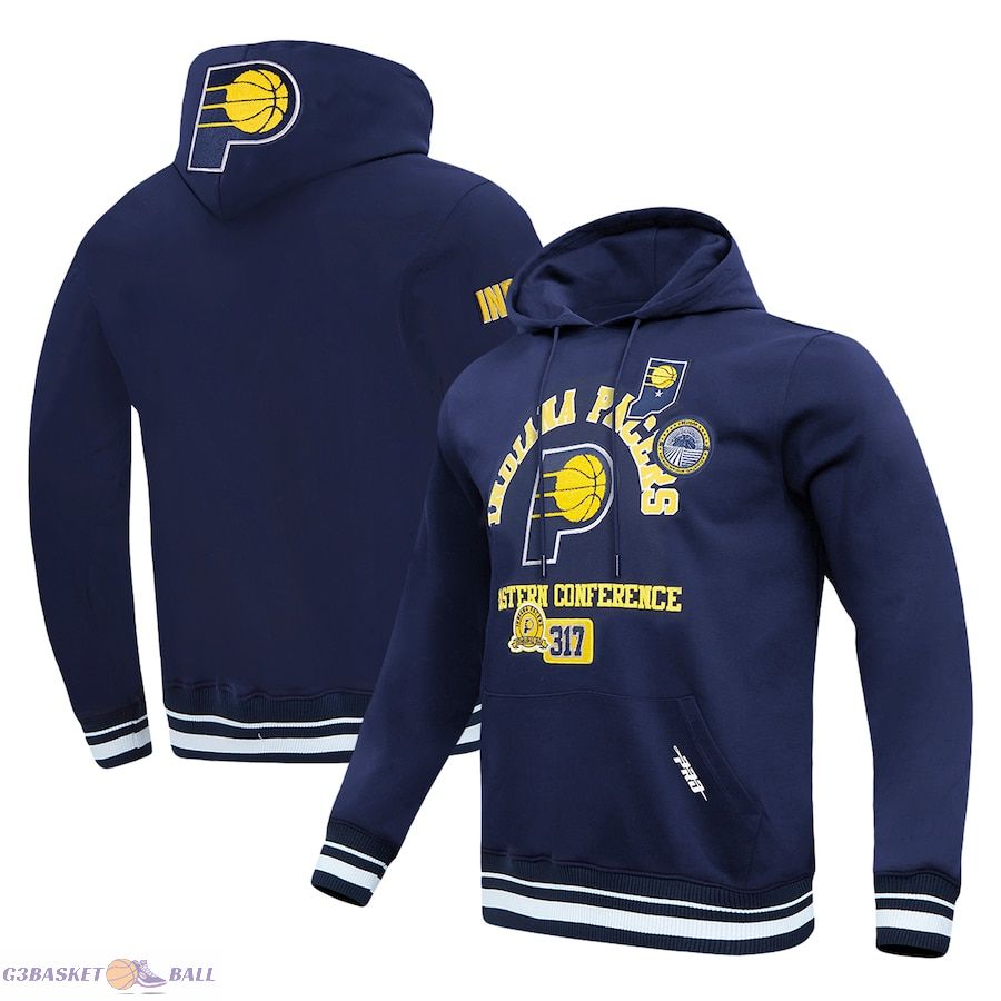 Men's Indiana Pacers Pro Standard Navy Area Code Pullover Hoodie