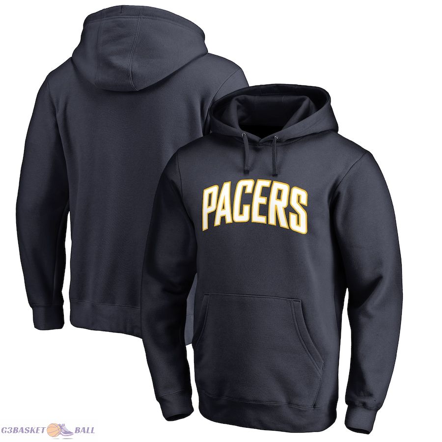 Men's Indiana Pacers Navy Wordmark Pullover Hoodie