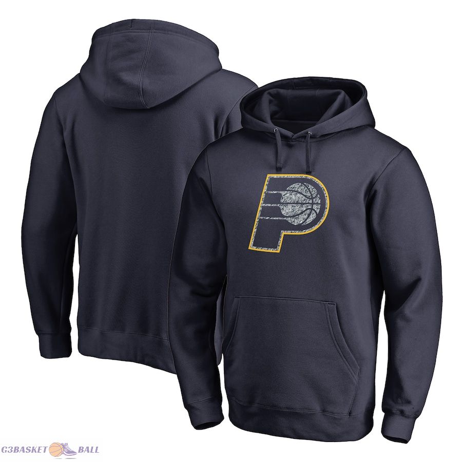 Men's Indiana Pacers Navy Static Logo Pullover Hoodie