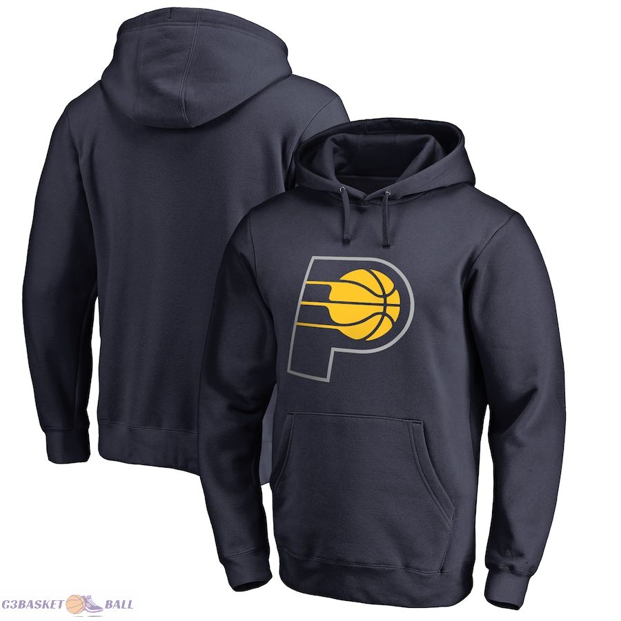 Men's Indiana Pacers Navy Primary Logo Pullover Hoodie