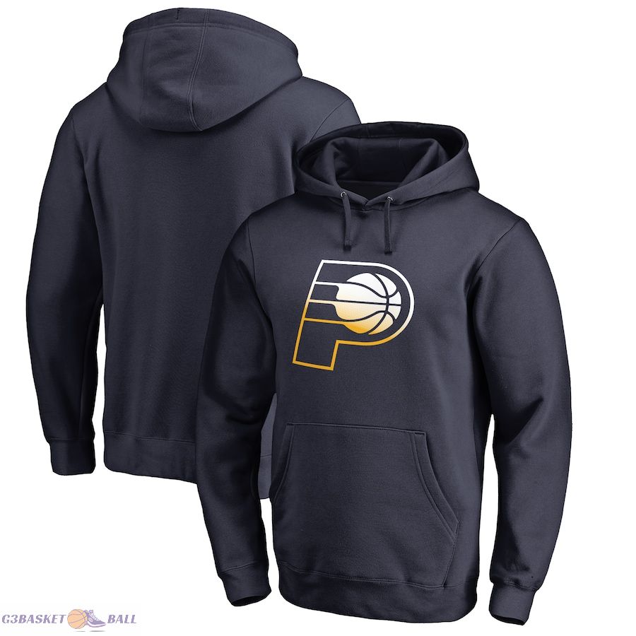 Men's Indiana Pacers Navy Gradient Logo Pullover Hoodie