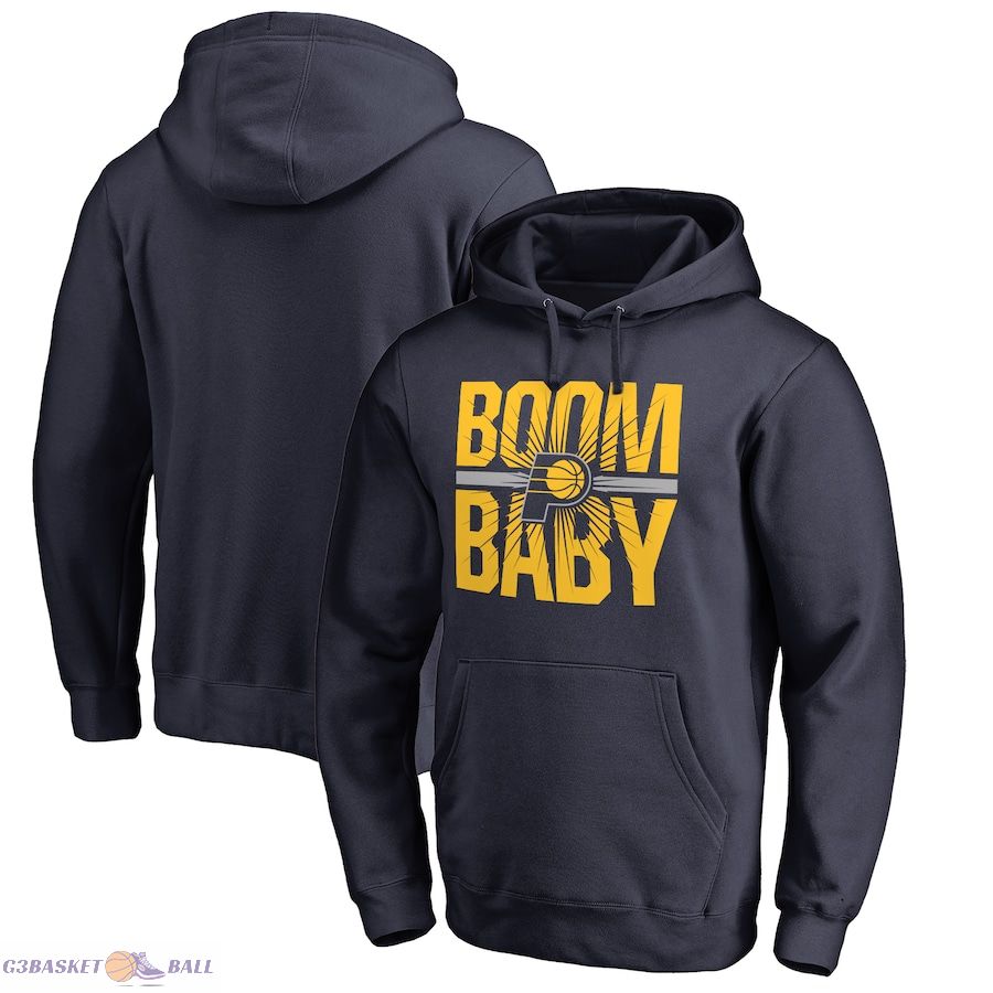 Men's Indiana Pacers Navy Boom Baby Hometown Collection Pullover Hoodie