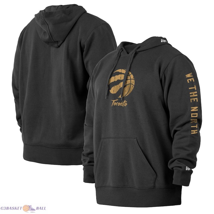 Men's Toronto Raptors New Era Black 2021/22 City Edition Big & Tall Pullover Hoodie