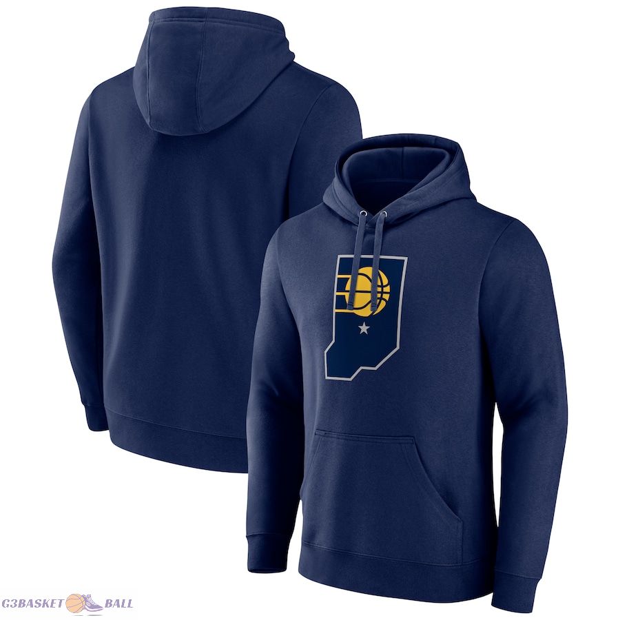 Men's Indiana Pacers Navy Alternate Logo Pullover Hoodie