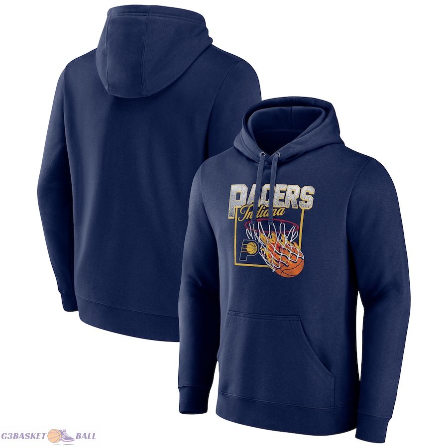 Men's Indiana Pacers Navy Alley Oop Pullover Hoodie