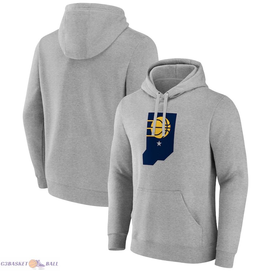 Men's Indiana Pacers Gray Alternate Logo Pullover Hoodie