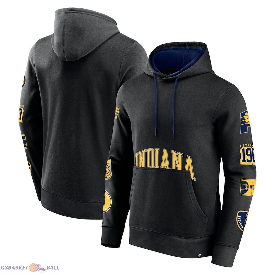 Men's Indiana Pacers Fanatics Black Home Court Pullover Hoodie