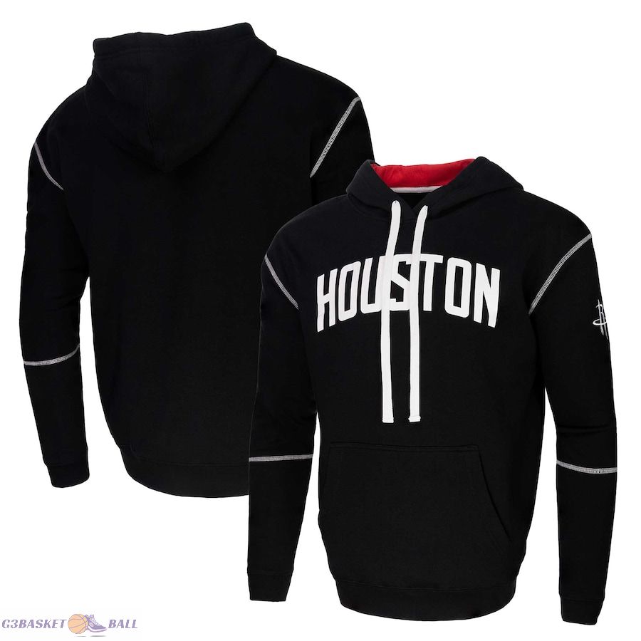 Unisex Stadium Essentials Houston Rockets Black Monument Pullover Hoodie