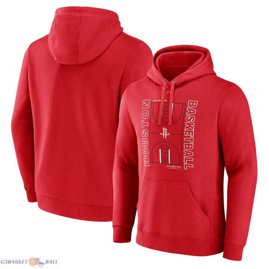 Men's Houston Rockets Red Michelob Ultra Full Court Pullover Hoodie