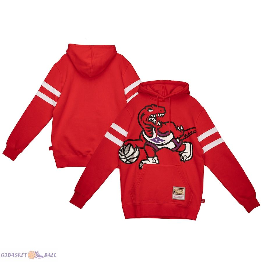 Men's Toronto Raptors Mitchell & Ness Red Substantial Fleece Pullover Hoodie