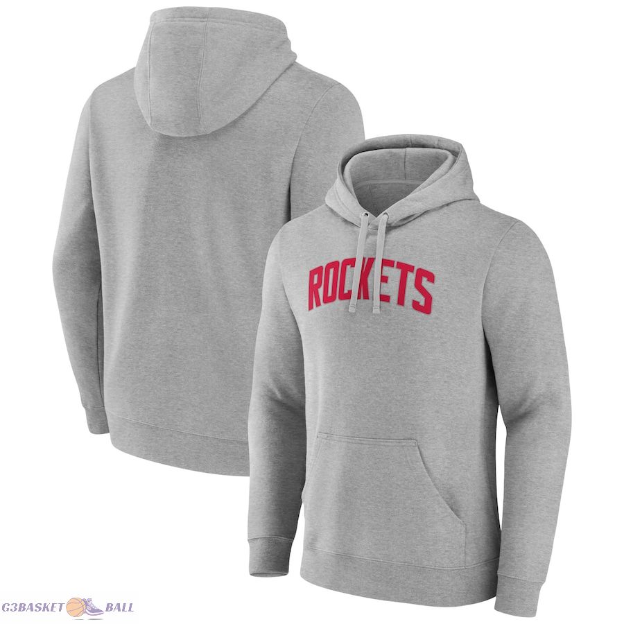 Men's Houston Rockets Gray Alternate Logo Pullover Hoodie