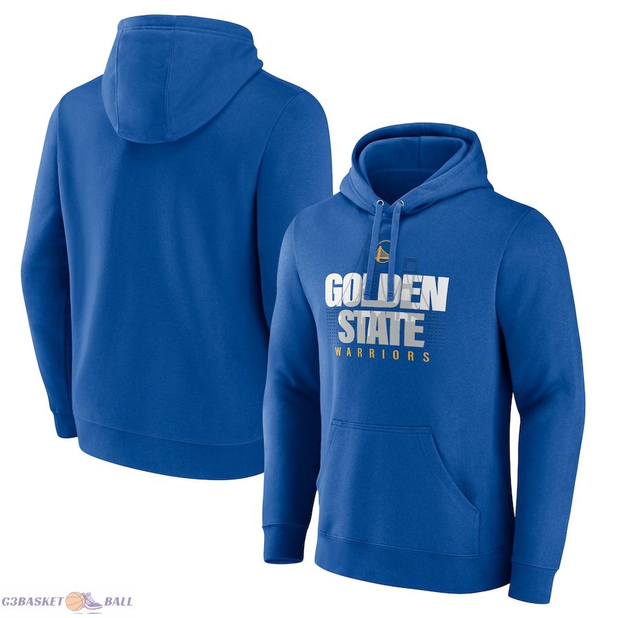 Men's Golden State Warriors Royal Pick & Roll Coverage Pullover Hoodie