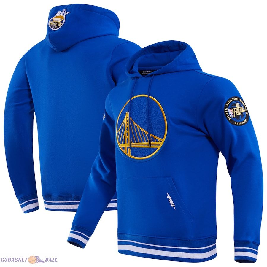 Men's Golden State Warriors Pro Standard Royal Retro Classic Pullover Hoodie