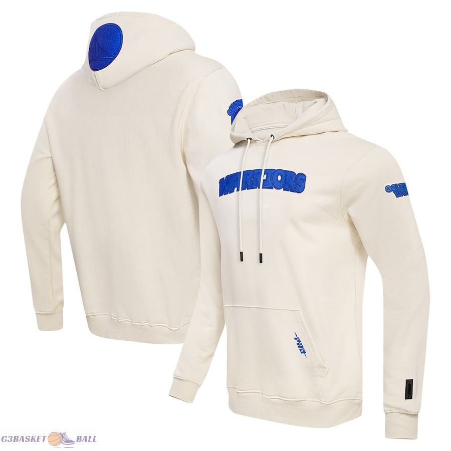 Men's Golden State Warriors Pro Standard Cream Triple Tonal DK Pullover Hoodie