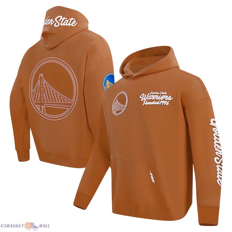 Men's Golden State Warriors Pro Standard Brown Paint the City Pullover Hoodie