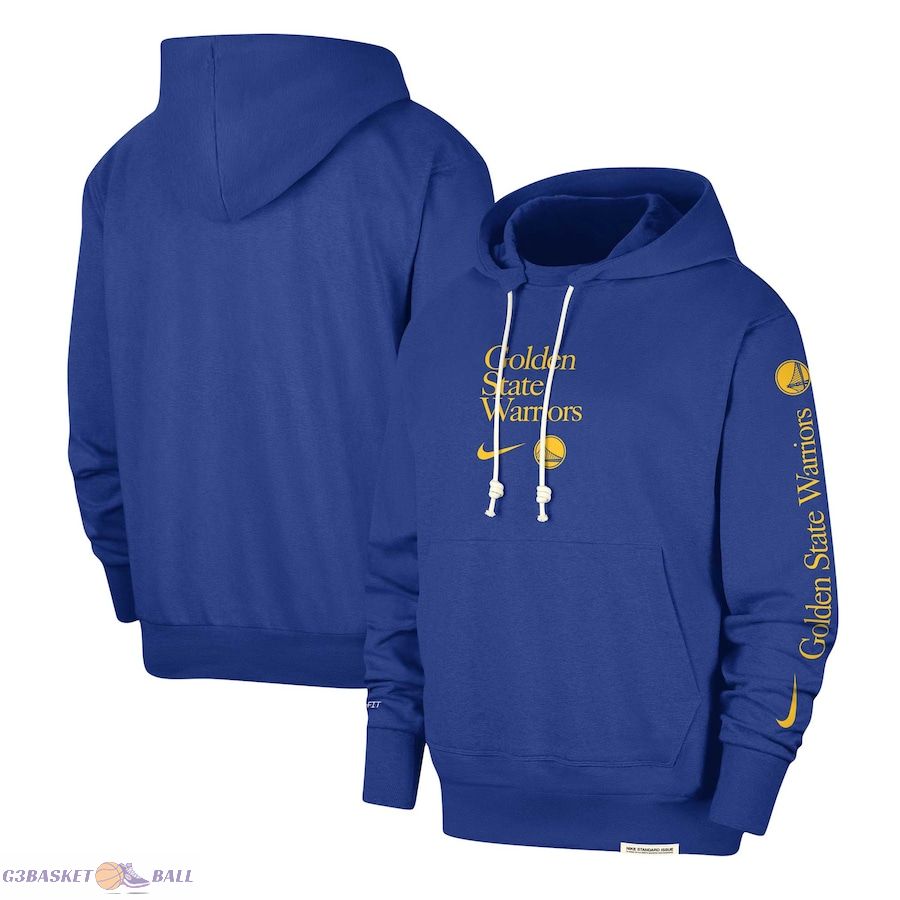 Men's Golden State Warriors Nike Royal Authentic Performance Pullover Hoodie